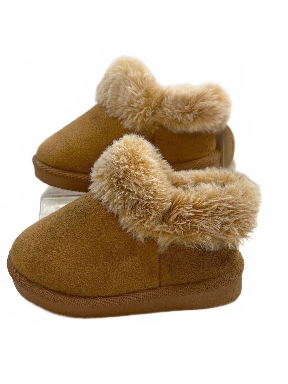 First Steps Girl’s Faux Fur Lined Slip-On Boots “Tan/Brown” Toddler 6 - NWT
